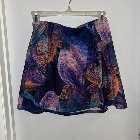Slazenger Flounce 15'' Athletic Digi Multi Color Marble Golf Skort Size XS - Picture 2 of 10